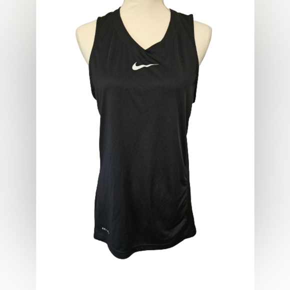 Nike Dri-Fit Black and White Tank Top Women's Size Medium - Picture 1 of 8